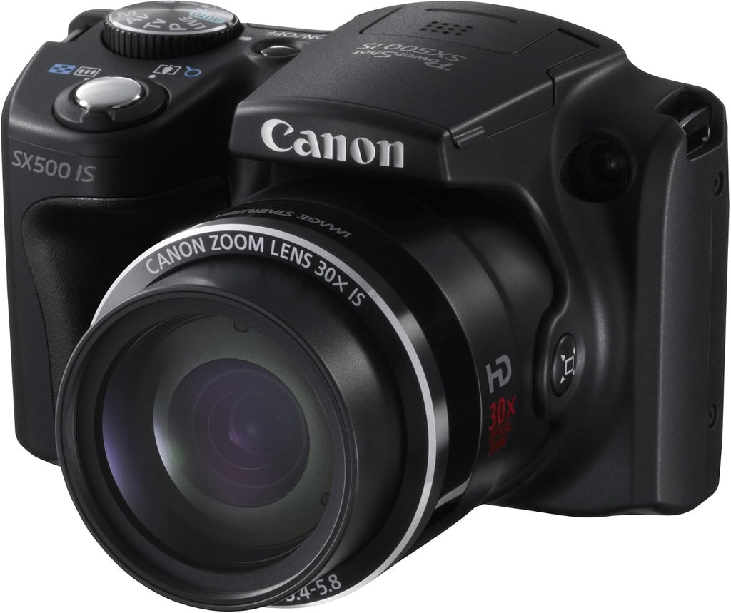 Canon PowerShot SX500 is 16.0 MP Digital Camera with 30x Wide-Angle Optical Image Stabilized Zoom and 3.0-Inch LCD (Black)