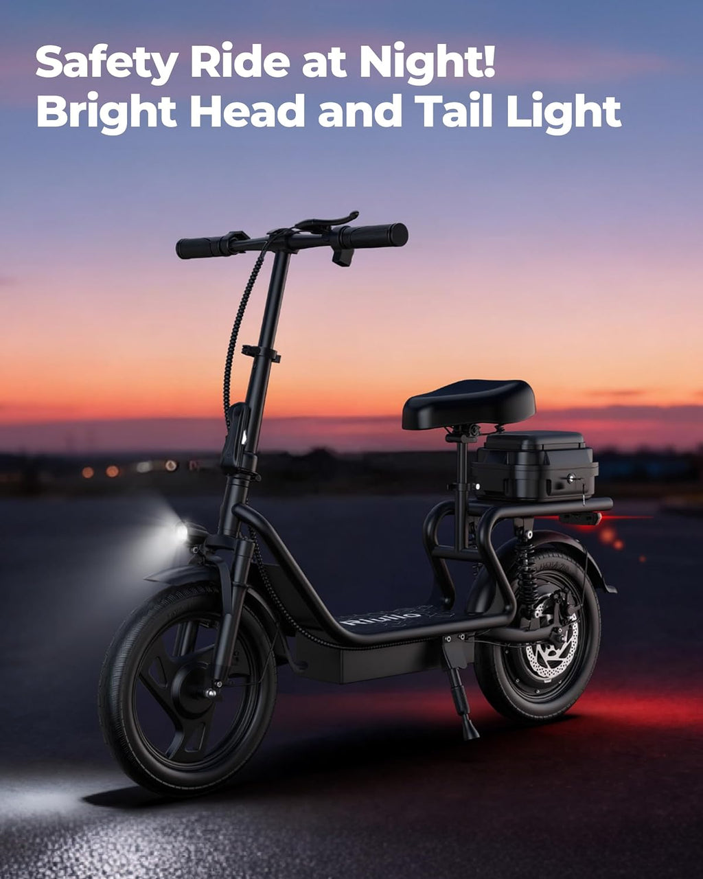 Electric Scooter, 350W-500W Motor, 19 MPH to 22MPH, 15-41 Miles Range, Dual Suspension, Dual Braking, App Control, Foldable Commuter E Scooter for Adults and Teens