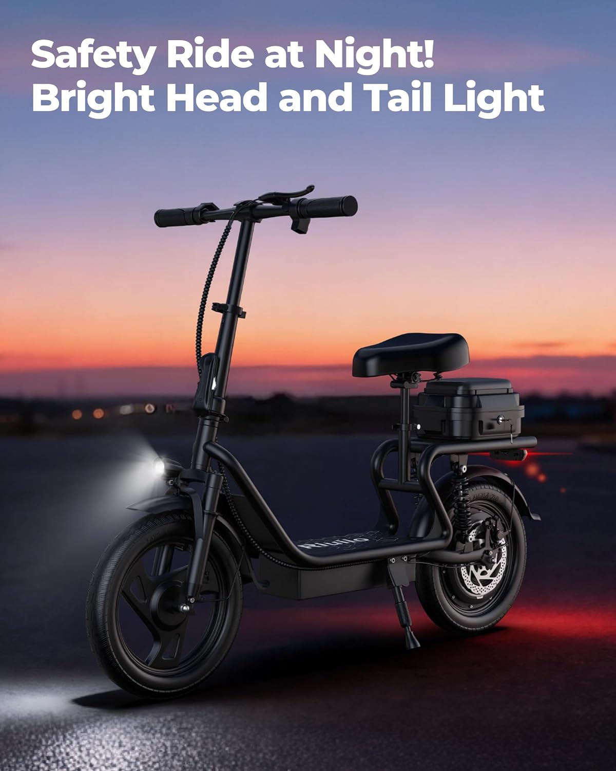 Electric Scooter, 350W-500W Motor, 19 MPH to 22MPH, 15-41 Miles Range, Dual Suspension, Dual Braking, App Control, Foldable Commuter E Scooter for Adults and Teens