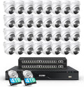 ZOSI 32 Channel 4K PoE Security Camera System, 32 x 4K Spotlight Outdoor Indoor Cameras, Face Person Vehicle Detection, 2 Way Audio, 32CH 8MP Surveillance NVR with 8TB HDD for Business 24/7 Recording