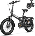 bluebiko 1000W Folding Electric Bike, 48V 20AH Large Removable Battery E Bike, 80 Miles Max Range, 20' Fat Tire Electric Bike for Adults, Adult Electric Bicycles for Commute Beach Snow