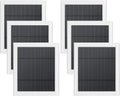 6 Pack IP65 Solar Panel for Rings Camera, 4W Solar Charger Compatible with Rings Spotlight &All-New Stick Up Outdoor Cam Battery, 10ft Long Cable with USB-C to Barrel Plug Adapter