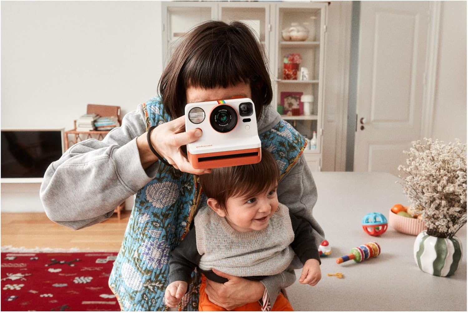 Polaroid Now Generation 3 Coral Analog Instant Camera Bundle with Color Instant Film and Cam Kit for Polaroid