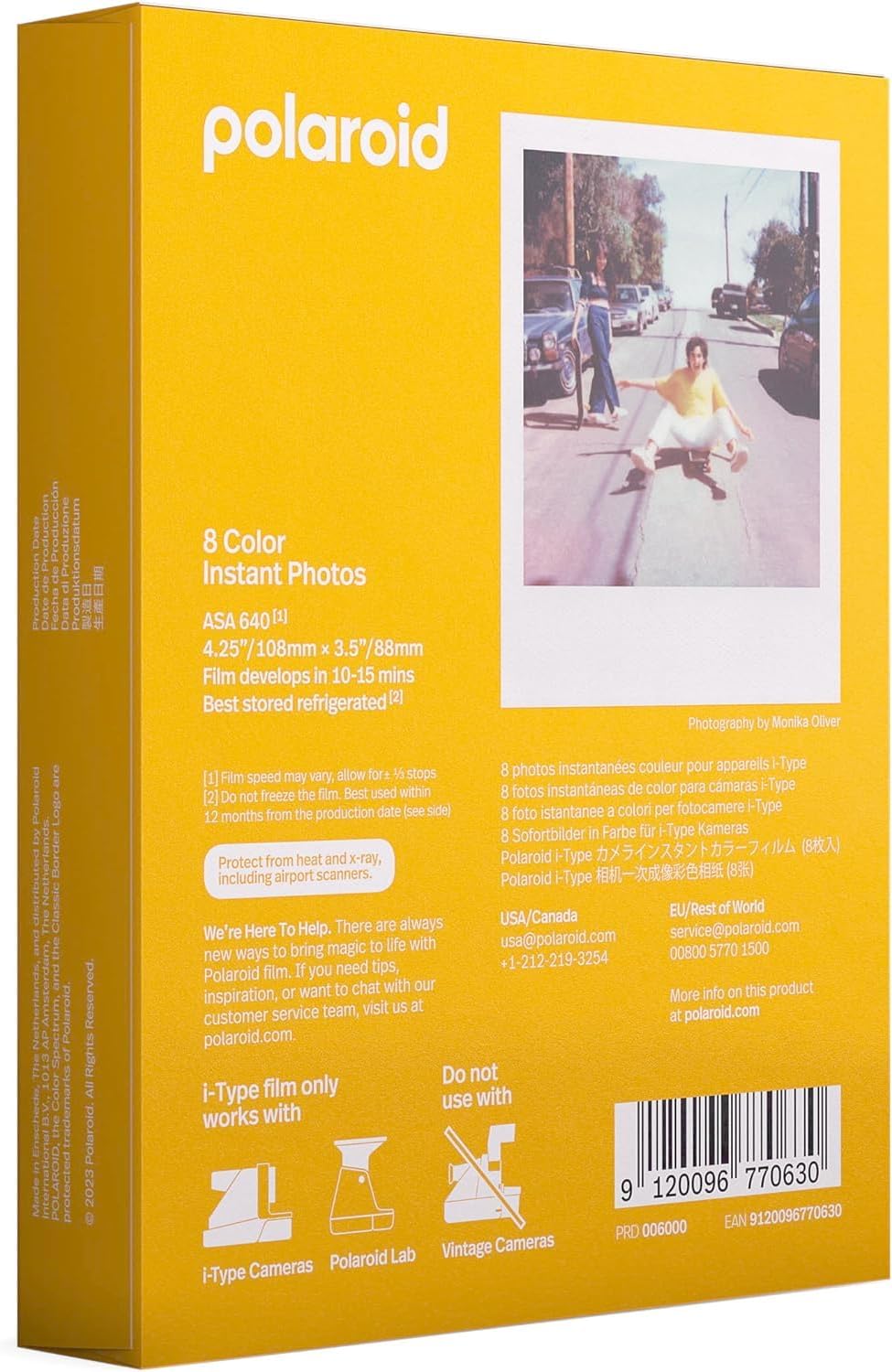 Impossible/Polaroid Color Glossy Instant Film for Polaroid Originals I-Type OneStep2 Camera - 5-Pack