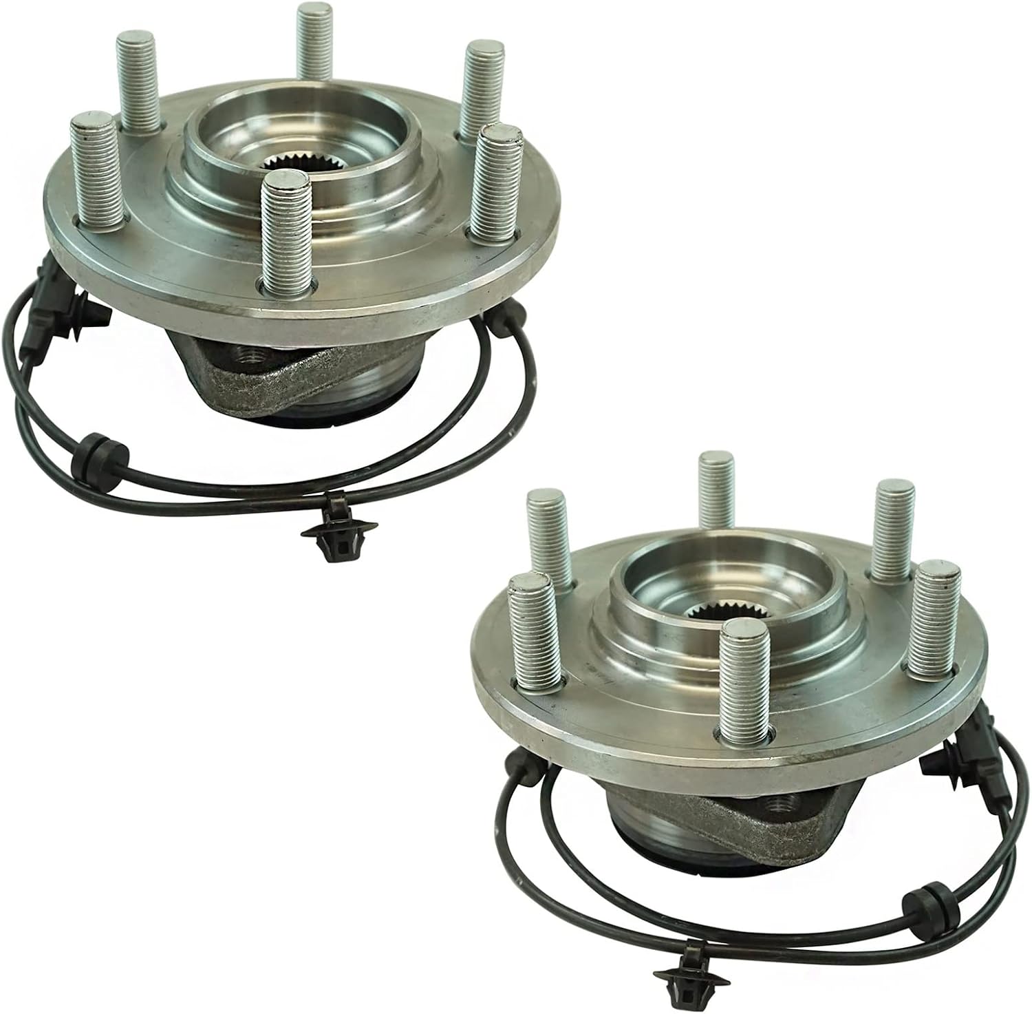 TRQ Front Driver and Passenger Side Wheel Bearing and Hub Assembly Set 2 Piece Compatible with 2011-2013 Infiniti QX56 2014-2021 QX80 2017-2022 Nissan Armada