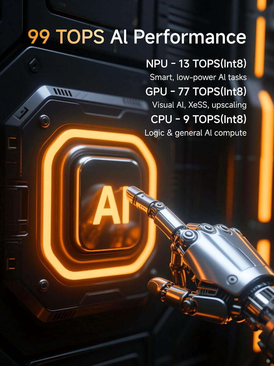 MINISFORUM M1 Pro AI Mini PC Barebone, Intel Core Ultra 9 285H (16C/16T, Up to 5.4Ghz), 99 Tops, Without Storage/OS, 2xUSB4/HDMI/DP Quad Display, 2.5G LAN, OCuLink, WiFi 7, BT5.4, Arc 140T GPU