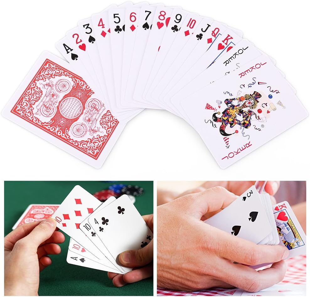 LotFancy Playing Cards Bulk, 144 Decks of Cards - 72 Blue and 72 Red, Poker Size Standard Index, for Blackjack, Euchre, Canasta Card Game, Casino Grade