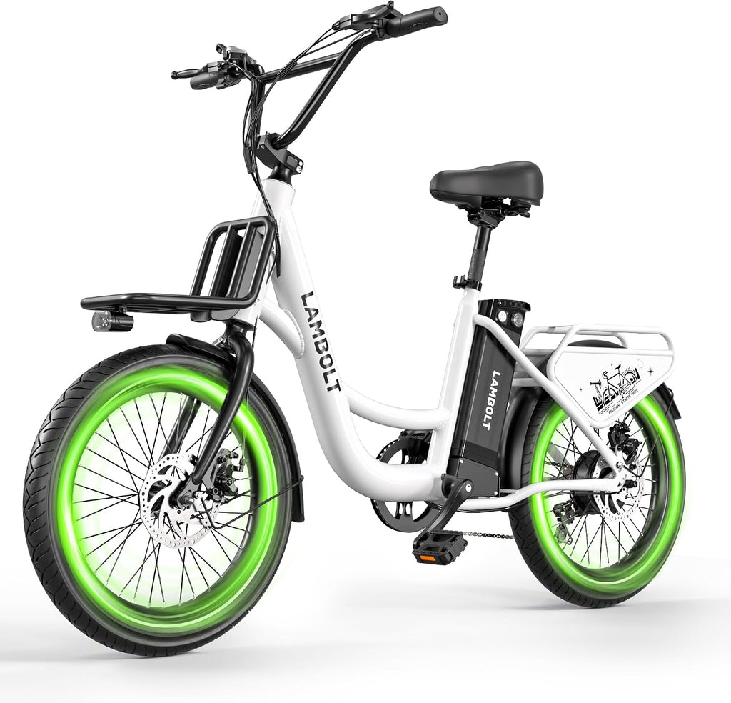 Electric Bike for Adults - 1000W Peak Motor Ebike with 48V15Ah Removable Battery, 20' x 3.0 Fat Tire Step-Thru 7-Speed Commuter Electric Bicycle, Up to 24 MPH, 70 Miles Range, UL 2849 Certified.