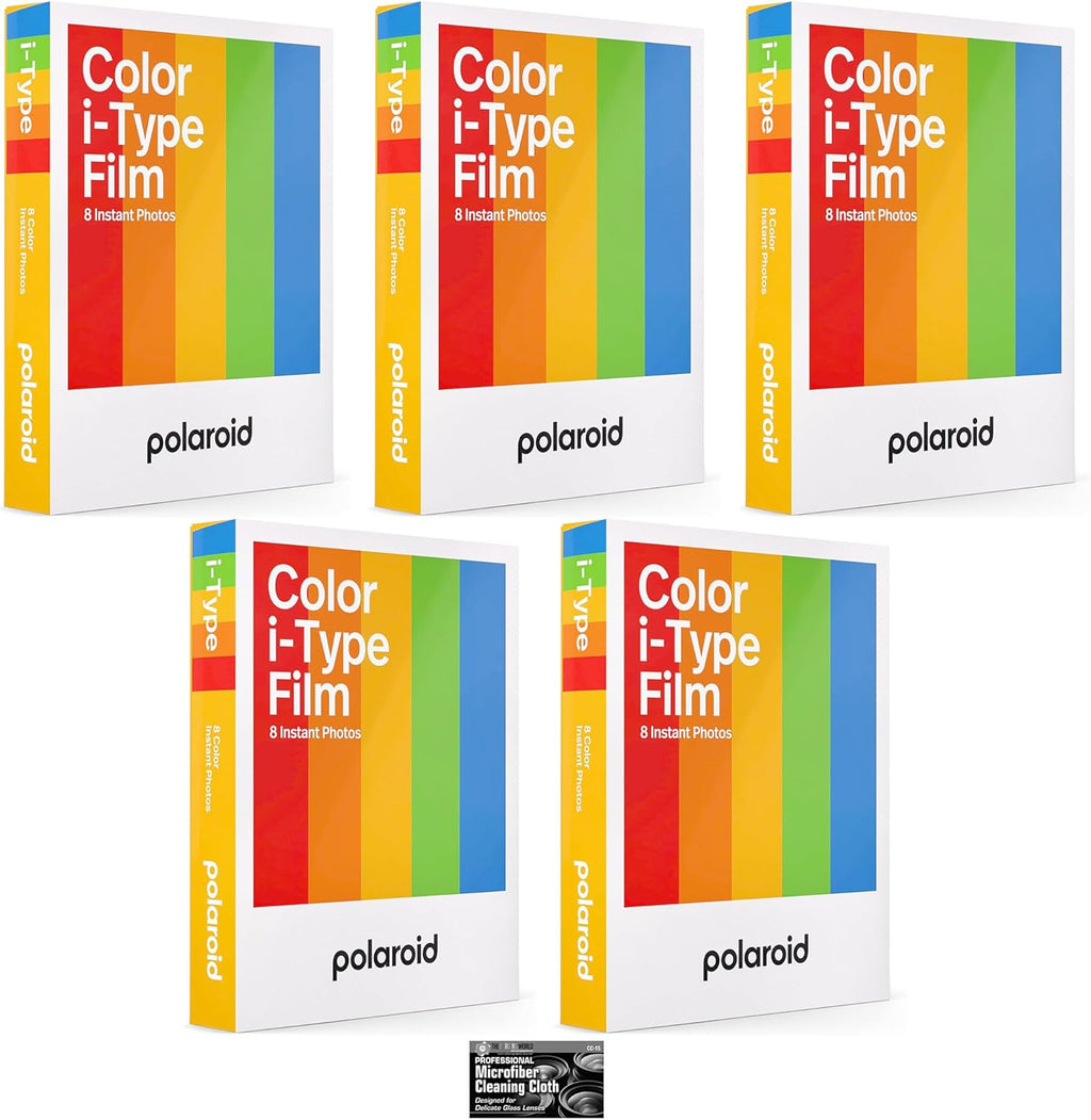 Impossible/Polaroid Color Glossy Instant Film for Polaroid Originals I-Type OneStep2 Camera - 5-Pack