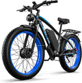 E Bike for Adults, Peak 6000W Dual Motor Electric Bike, 52V 32AH Battery 45 M P H Up to 100 Miles EBike, Front Suspension 7-Speed 24' Fat Tire Electric Commuter Bike, UL2849 Certified By SGS