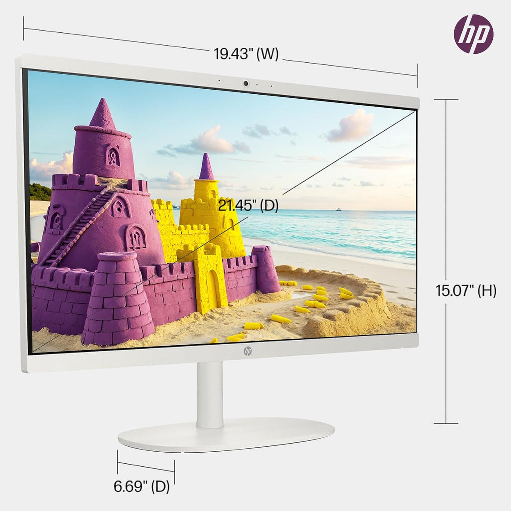 HP All in One Desktop Computer, 21.5' FHD Anti-Glare Display, Intel Celeron J4025 Processor, 32 GB RAM, 2 TB SSD, Intel UHD Graphics, Wi-Fi 6, Webcam, Wired KB & Mouse, Windows 11 Pro, w/Accessories