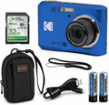 KODAK PIXPRO FZ45-BK 16MP Digital Camera 4X Optical Zoom 27mm Wide Angle 1080P Full HD Video 2.7' LCD Vlogging Camera, Blue
