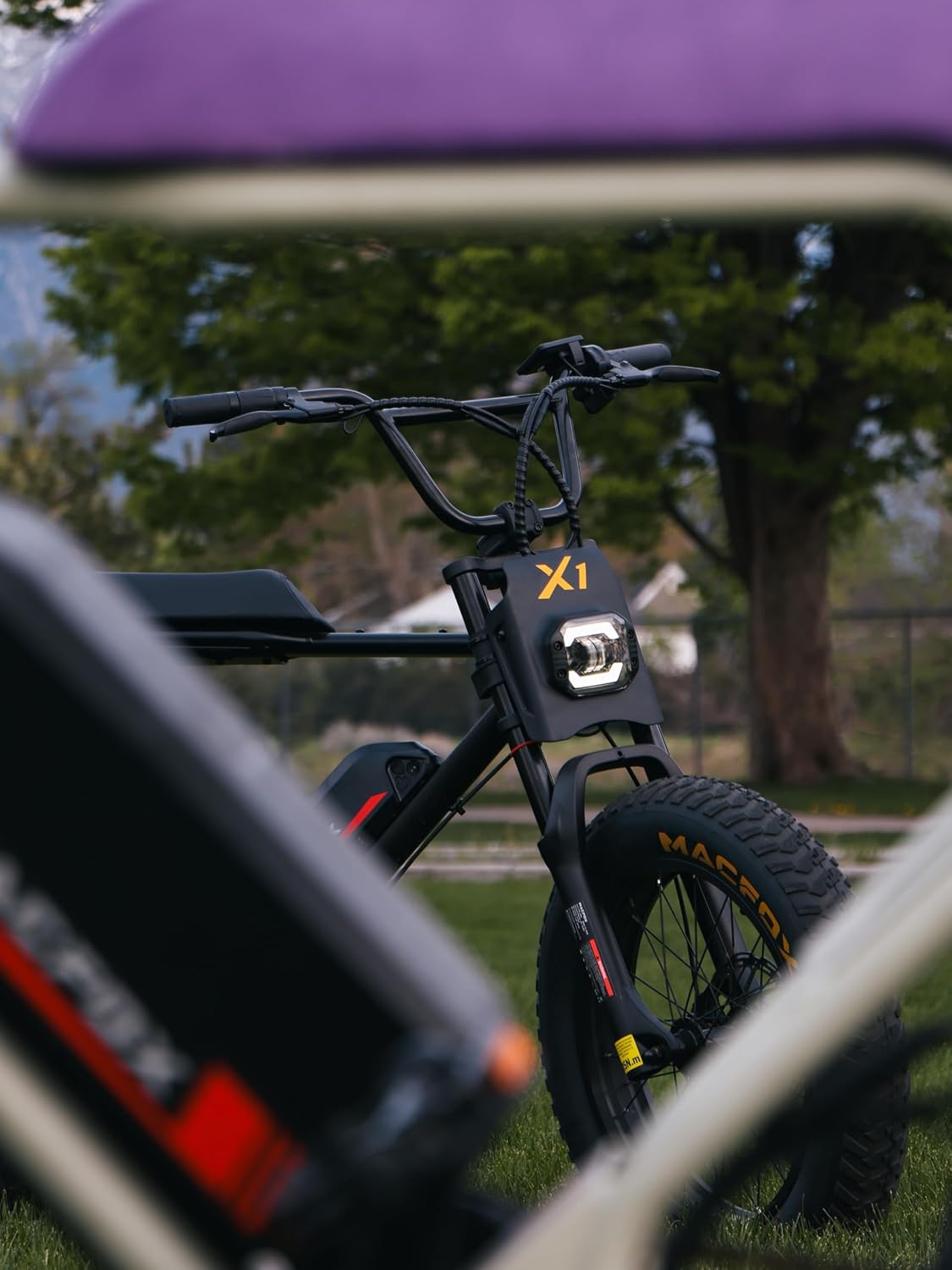 MACFOX X1S Electric Bike for Adults - Peak Power 750W, 20MPH High-Speed Commuter Ebike, 38 Mile Range, 20' All-Terrain Fat Tires with Front Suspension, Off-Road/Campus E-Bicycle (Class 2/Black)