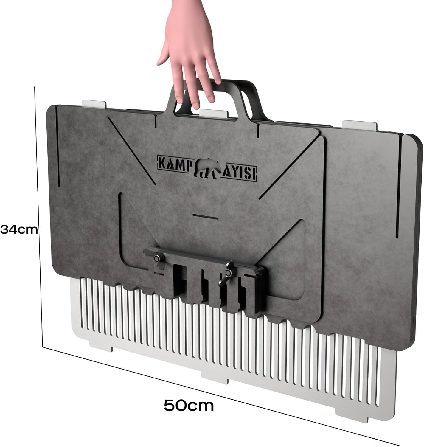 BBQ Grill Set | BBQ Grill with Stainless Steel Portable Instant Foldable Fire Set with Carrying Bag for Outdoor, Camping, Camp, Campfire (Folding Grill)