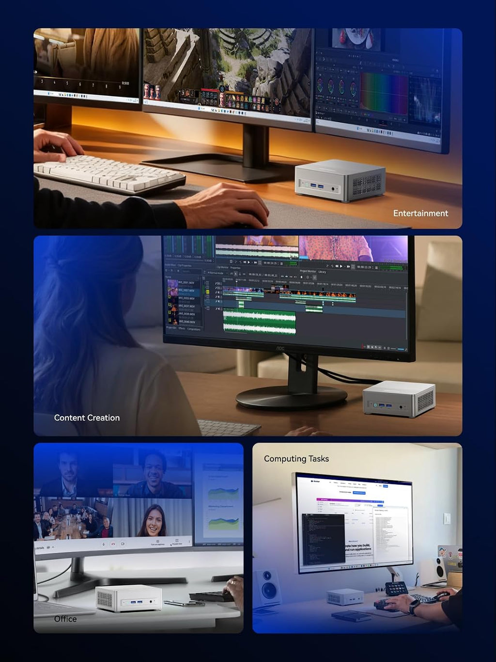 MINISFORUM X1 Lite-255 Mini PC AMD Ryzen 7 255 (8C/16T, Up to 4.9GHz), 32GB DDR5 1TB SSD, USB4/HDMI/DP 8K Video Output, 2.5G LAN, OCuLink, Dual DMIC, Wi-Fi6E/BT5.2, 4xUSB-A, Mini Computers Office Home