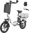 HOVERFLY H3 16' Electric Bike, Max 28Miles Range(Pedal-Assist) Folding E-Bike with Removable Battery, Front Suspension and Commuter Electric Bicycle Adults
