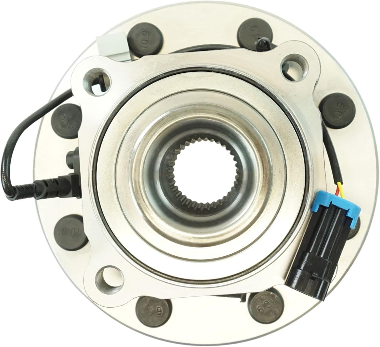 TRQ Front Left and Right Wheel Bearing and Hub Assembly Set 2 Piece Compatible with 07-10 Chevrolet Silverado 3500 HD with Dual Rear Wheels DRW 07-10 GMC Sierra 3500 HD with Dual Rear Wheels DRW