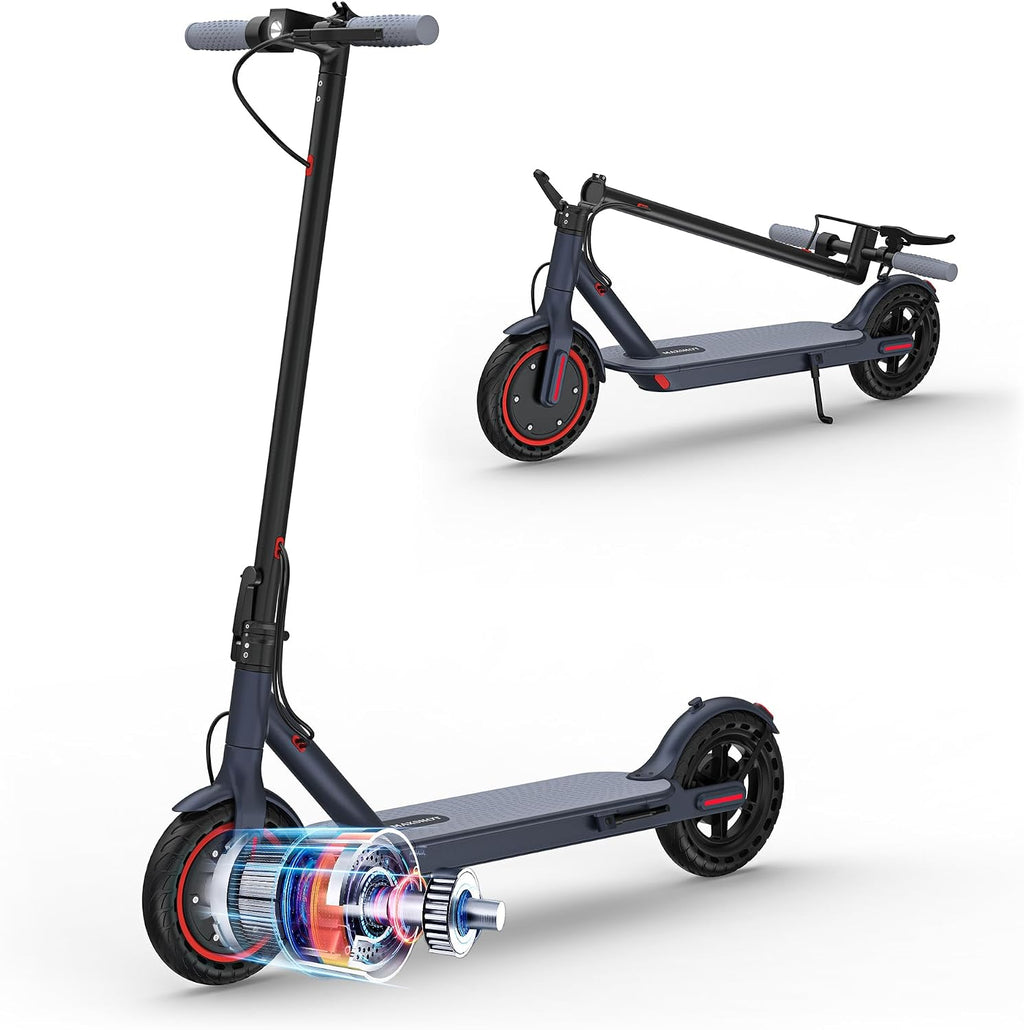 MAXSHOT Electric Scooter for Adults, 8.5/10/14' Tires, 19/22Mph, 350W/500W Motor, 21-28 Miles Range, Folding E-Scooter with Dual Suspension,APP Contro