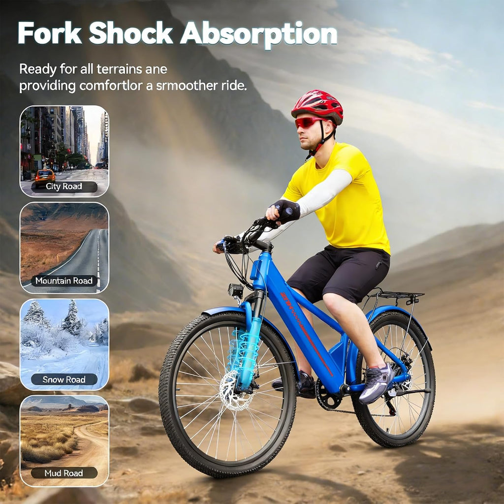 ZNH Electric Bike for Adults with 1000W Motor & 624/940.8 Wh Built-in Removable Battery, 70Miles 25 MPH Step Thru Electric Bicycle, 24'/26' Commuter E Bikes with 7-Speed, UL 2849 Certified