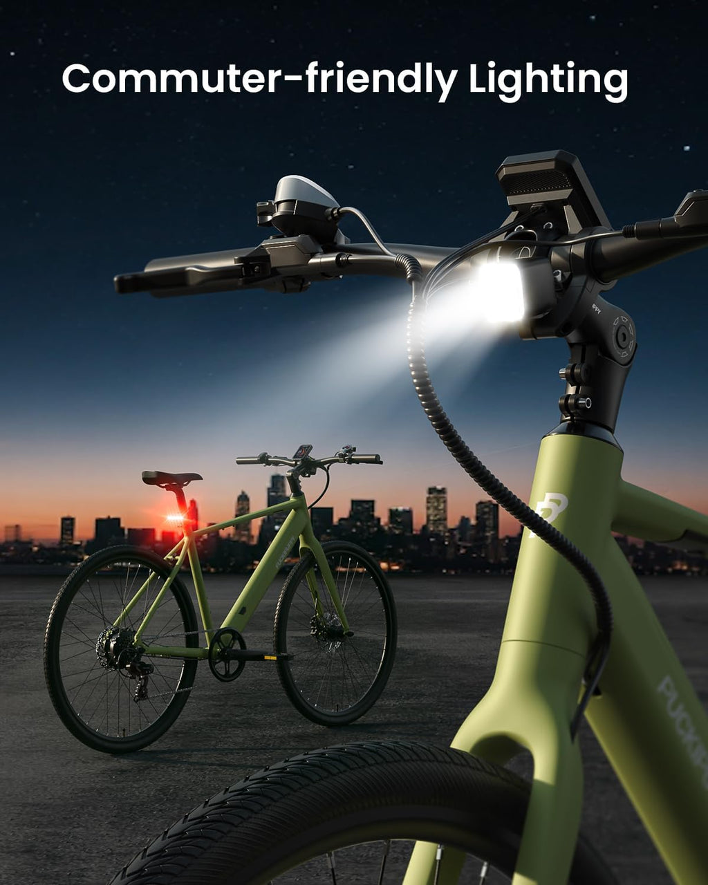 PUCKIPUPPY Electric Bike for Adults, 42lb Air-Light Aluminum Ebike with Torque Sensor, 28' Electric Bicycle with 360Wh Energy Battery, 600W 25MPH Peak E Bike, 7 Speed, 45Nm, Leather seat