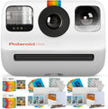 Polaroid GO Everything Box Bundle with Polaroid GO Color Film (2-Pack), 3 Magnetic and 10 Hanging Frames and Storage Box, Postcard Set (20-Pack) with Metallic Pen Set (5 Items)