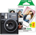 Fujifilm Instax Mini 41 Black Instant Camera with Auto Exposure Control, Selfie Mirror, and Sleek Design Bundle with Intax Mini Twin 20 Exposure Pack