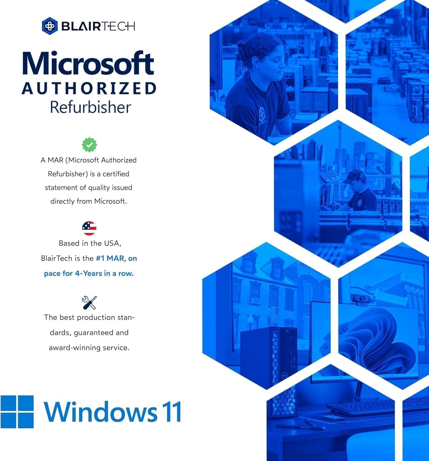HP Windows 11 Desktop Computer | 16GB RAM + 500GB SSD | Intel i5 | 16GB RAM + 500GB SSD | 24' LCD | WiFi 6 AX200 + BT | RGB Keyboard/Mouse + Speakers | Webcam | Home or Office PC (Renewed)