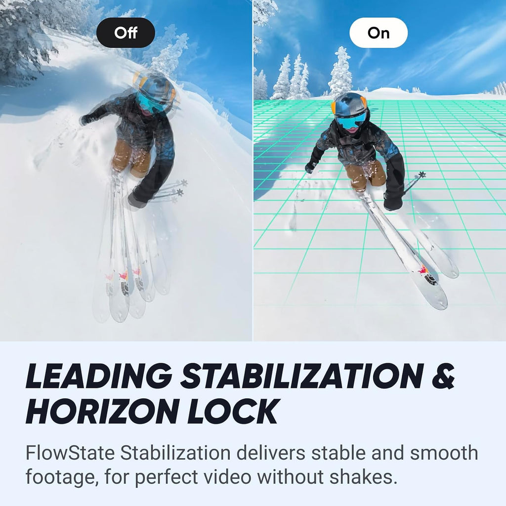 Insta360 X4 Ski Bundle - 8K Waterproof 360 Action Camera, 4K Wide-Angle Video, Invisible Selfie Stick, Removable Lens Guards, 135 Min Battery Life, AI Editing, No Micro SD Card