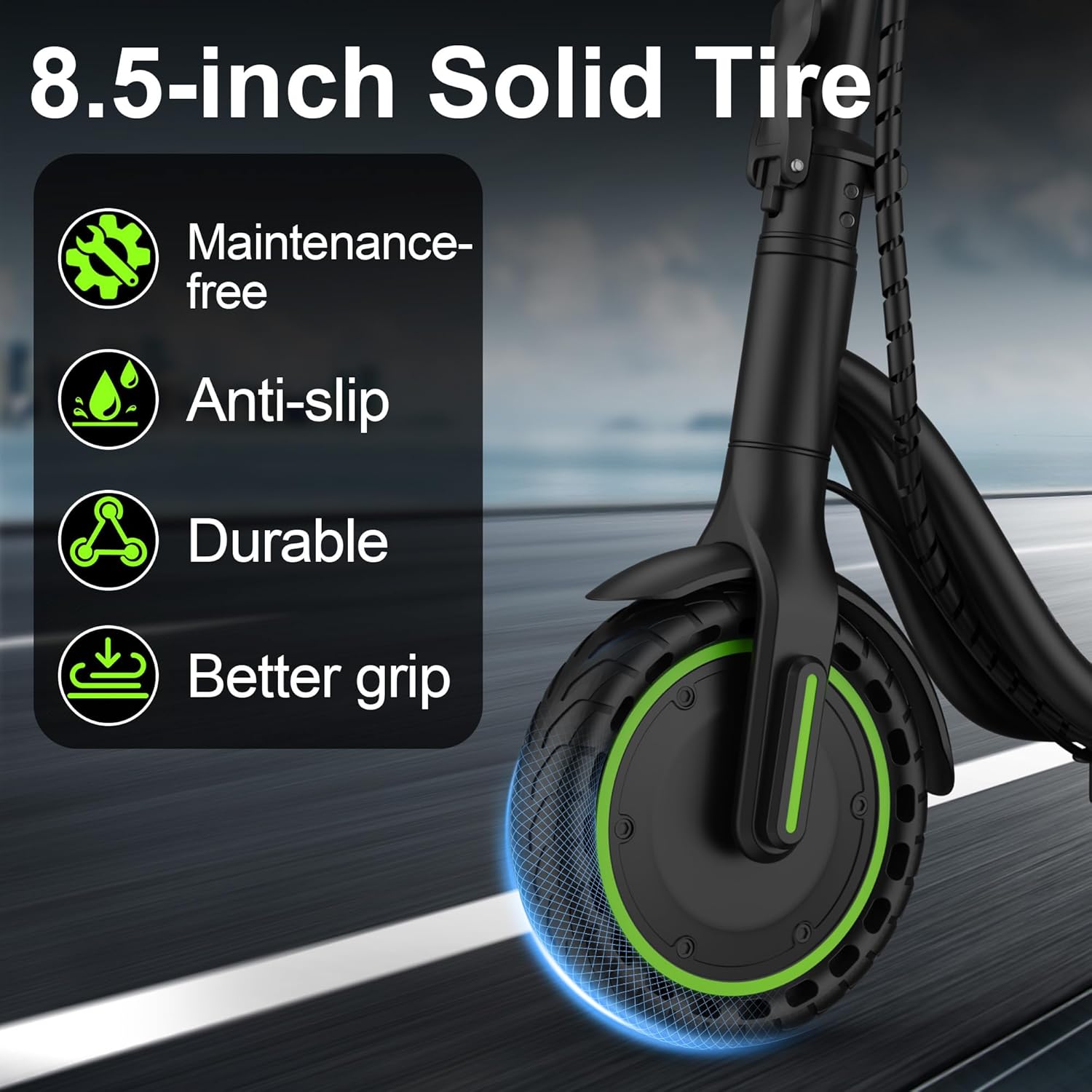 Electric Scooter, 350W-500W Motor, 19 MPH to 22MPH, 15-41 Miles Range, Dual Suspension, Dual Braking, App Control, Foldable Commuter E Scooter for Adults and Teens