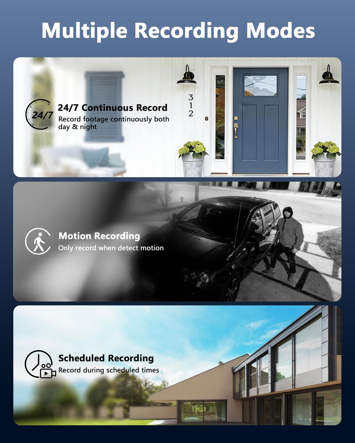 (2026 Update) 5MP Wired Security Camera System Outdoor, 8CH DVR with 3TB HDD, 8 x 122° Wide Angle Home Surveillance Cameras, 45 Days Recording, IP67 Waterproof, Free App No Monthly Fee, Remote Control