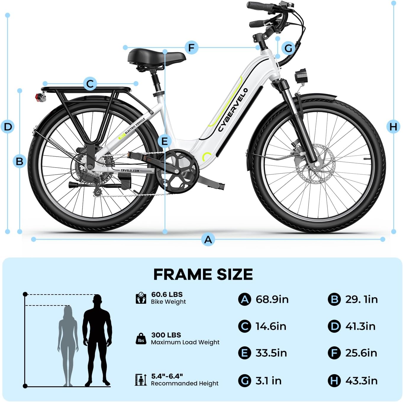 1000 Peak Electric Bike for Adults,up 80 Miles Removable Battery Ebike, 26' Electric E Bike with 7-Speed,Adult Electric Bicycles for Commute Beach Snow White Womens All Terrain