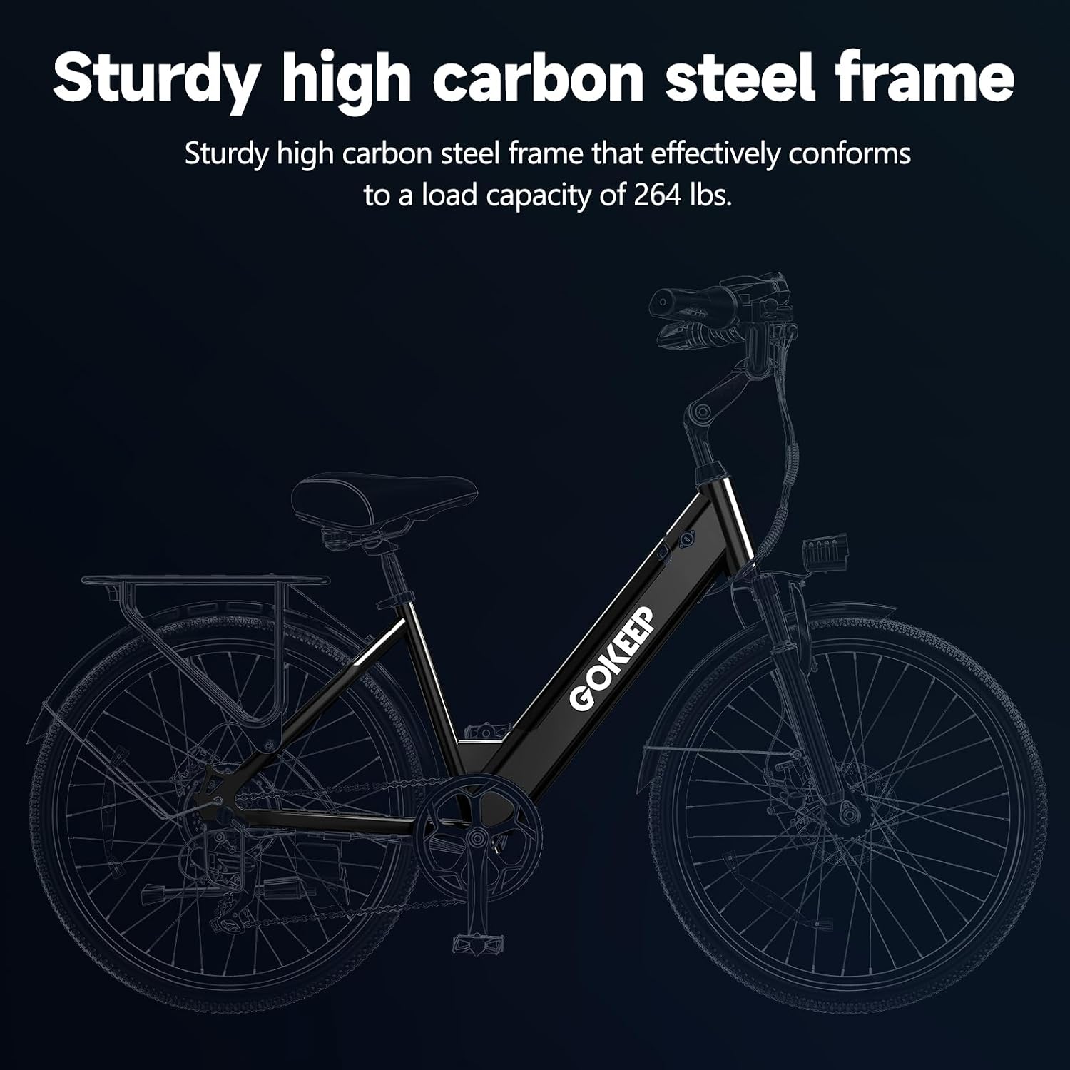 Electric Bike for Adults,1000W Peak Power,Up to 75 Miles 28MPH,26' Electric Mountain Bike with 499Wh Removable Battery,7-Speed,Adjustable Stem and Front Fork Suspension