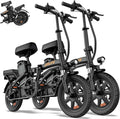 URLIFE Folding Electric Bike for Adults, 14' Portable Commuter ebikes, 20-40 Mile Long Range, 500W Peak Motor, 20MPH, UL 2849 Mini Bikes for Teens