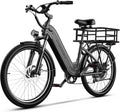 Cybervelo 750W Peak Electric Bike for Adults,up 80 Miles Removable Battery Ebike, 26' Electric E Bike with 7-Speed,Adult Electric Bicycles for Commute Beach Snow Womens/Man All Terrain