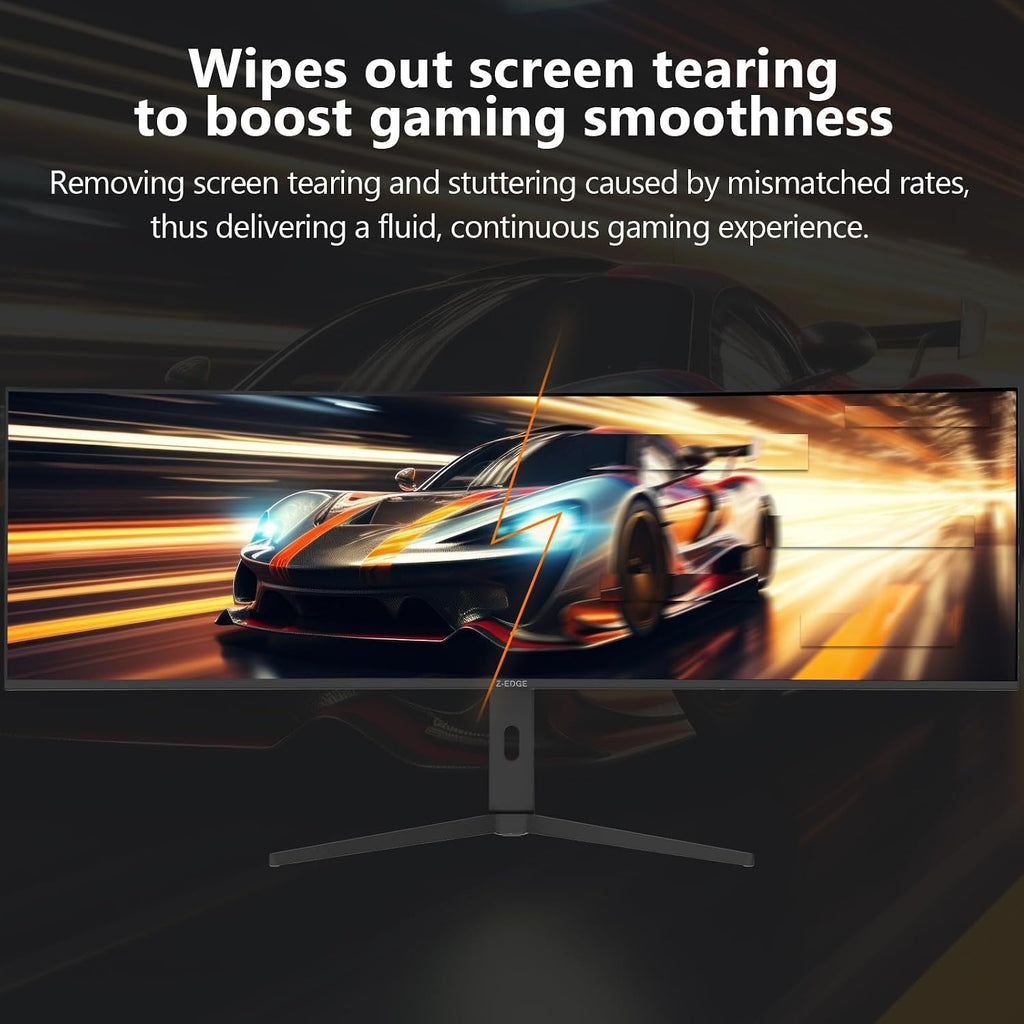 5K Monitor, Z-Edge 49 inch IPS Curved Gaming Monitor, DQHD 5120x1440 Computer Monitor,144Hz, 32:9 Ultrawide, 1ms MPRT, 400 cd/m², 10bit, UG49W HDMI*2, DP*1, USB-C, PIP/PBP, Adjustable Stand