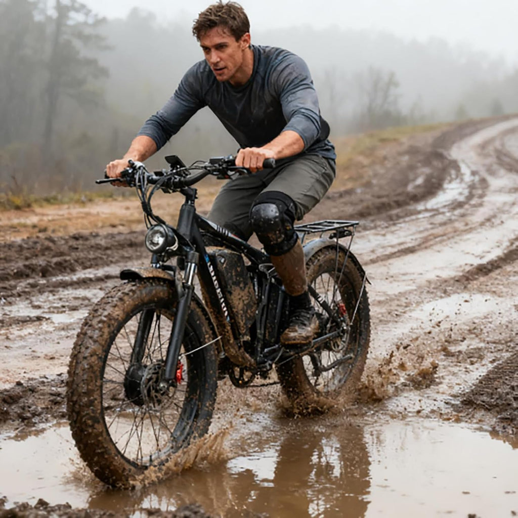 9000W Dual Motor Ebike,24' Fat Tire Electric Bike for Adults, 45MPH Fast 52V 34Ah Long Range, Dual Hydraulic Brakes Full Suspension, Snow/Mountain/Off-Road/Commute E-Bike