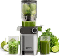 Anybear Slow Juicer, 200W Cold Press Juicer 4.3' Large Feed Chute Fit Whole Fruits Vegetables | Heavy-Duty Auger | Tritan Material | BPA Free | Juice Recipes (Silver Gray)