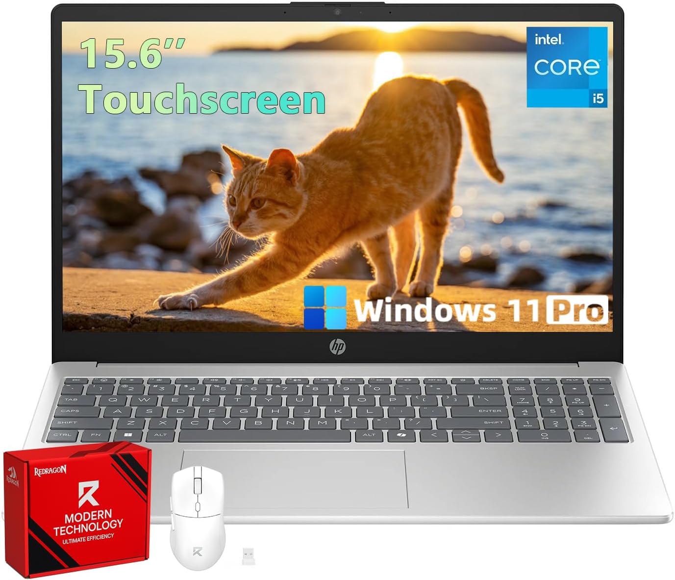 HP 15.6 Touchscreen Laptop, Intel 10 Core i5-1334U, 15.6'' FHD Touchscreen Display, WiFi 6, Intel Iris Xe Graphics, Windows 11 Pro, 32GB RAM, 1TB SSD, Copilot AI