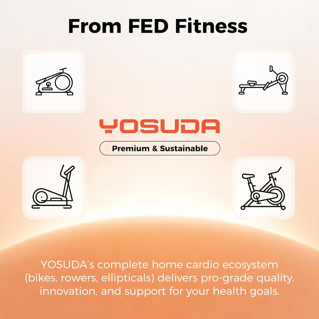 YOSUDA Exercise Bike, Brake Pad Stationary Bike for Home with Exclusive App, Magnetic Indoor Cycling Bike with 300 lb Weight Capacity, Low Noise, Tablet Holder and Fitness Courses for Weight Loss