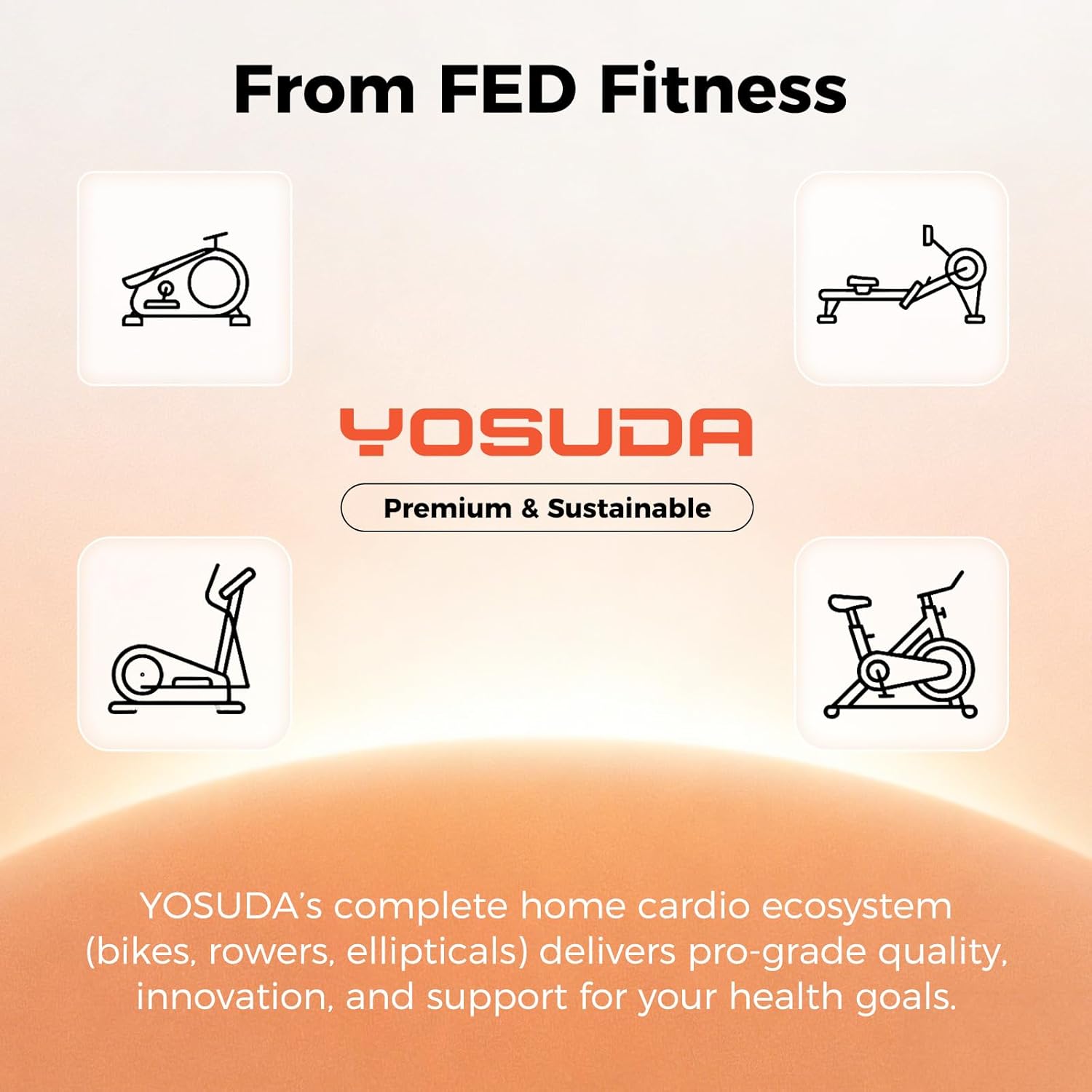 YOSUDA Exercise Bike, Brake Pad Stationary Bike for Home with Exclusive App, Magnetic Indoor Cycling Bike with 300 lb Weight Capacity, Low Noise, Tablet Holder and Fitness Courses for Weight Loss