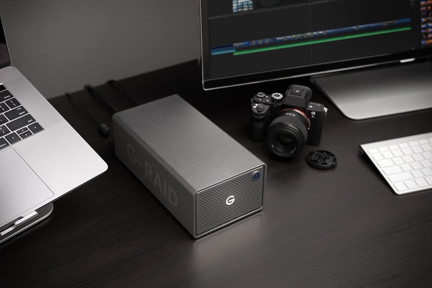 SanDisk Professional 36TB G-RAID 2 - Enterprise-Class 2-Bay Desktop Drive, 7200RPM Ultrastar drive inside, Thunderbolt 3, USB-C, HDMI Port, Hardware RAID - SDPH62H-036T-NBAAD
