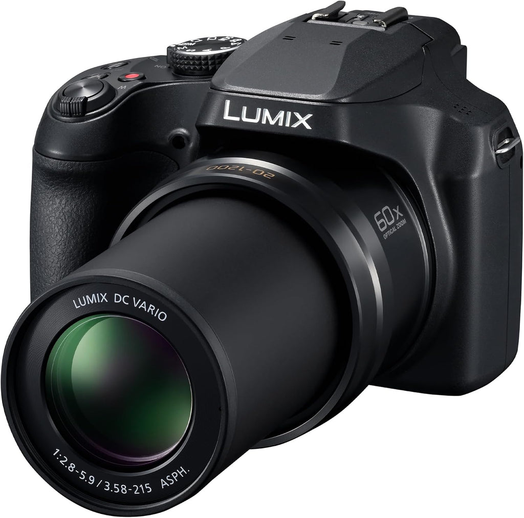 Panasonic LUMIX FZ80D Point and Shoot Digital Camera 4K Photo/Video Recording with Power Optical Image Stabilizer, Vlogging Camera with 60X Optical Zoom & 20-1200mm Wide-Angle Lens - DC-FZ80D