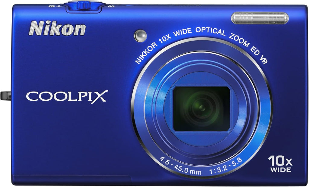 Nikon COOLPIX S6200 16 MP Digital Camera with 10x Optical Zoom NIKKOR ED Glass Lens and HD 720p Video (Blue)