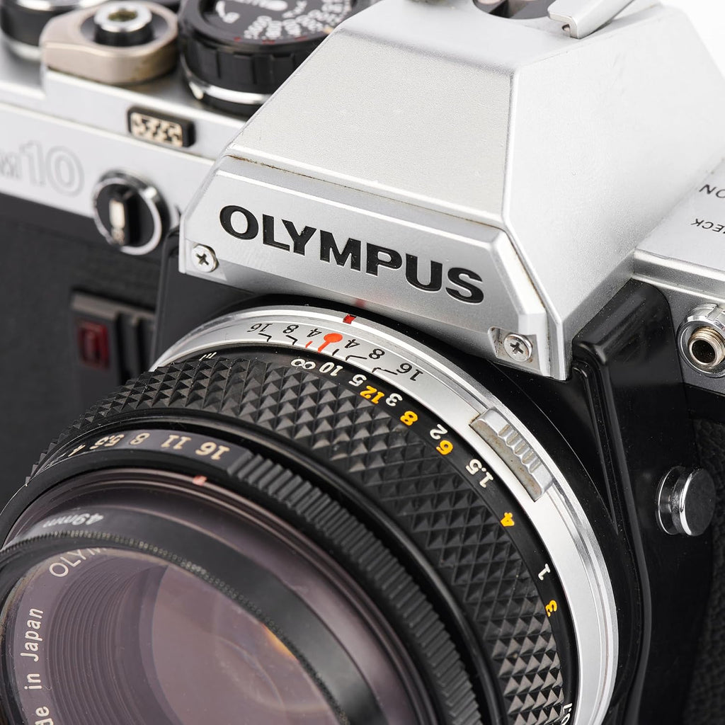 Olympus OM-10 OM10 35mm SLR Film Camera with Manual Focus Om Mount System Lens (Renewed)