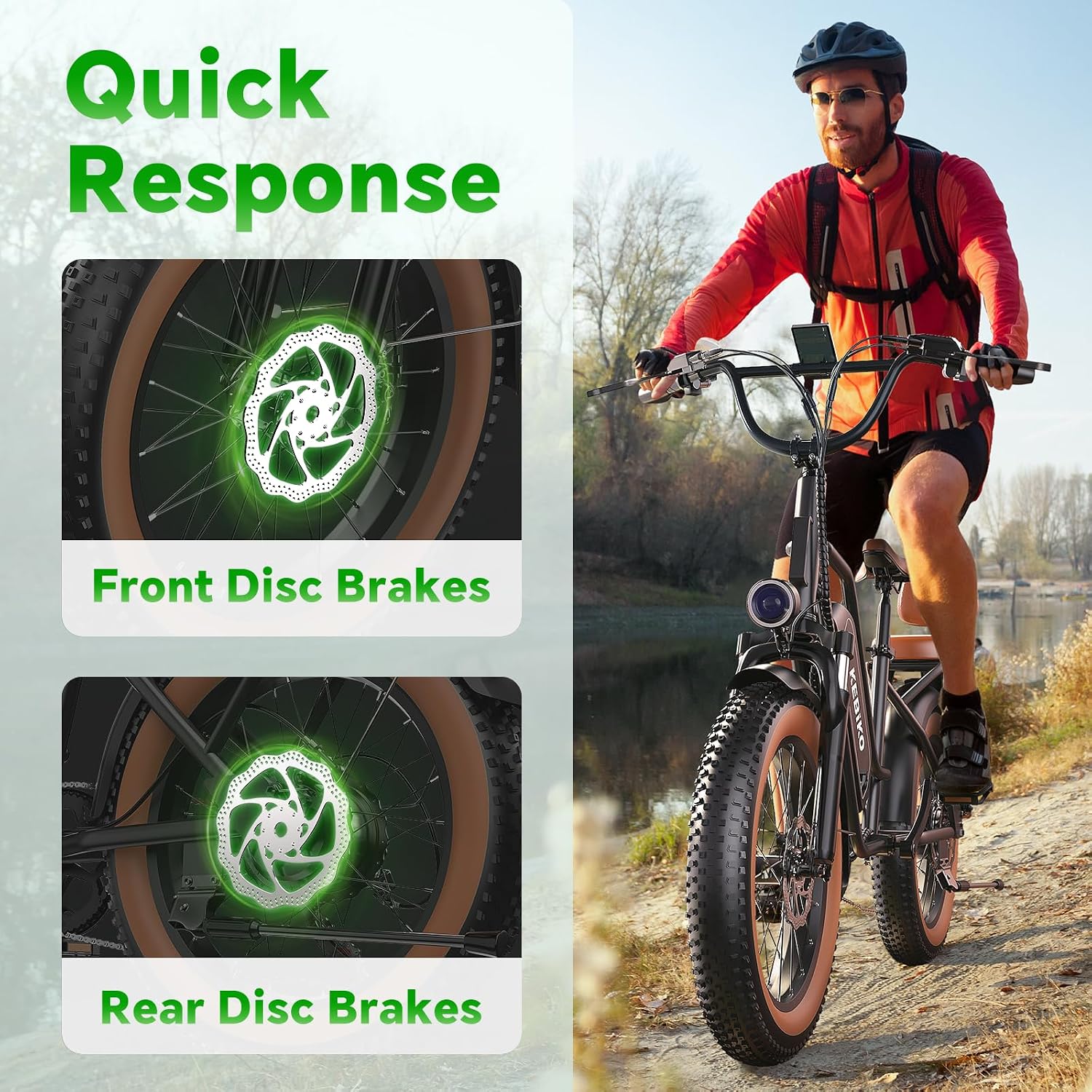 bluebiko 2 Seater Electric Bike, 48V 20AH(𝟗𝟔𝟎𝐖𝐇) Large Removable Battery, 𝟏𝟑𝟎𝟎𝐖 Peak Motor, 20'x 4.0' Fat Tire Ebike for Adults, 80+Miles, City Couple E Bike for All Terrain