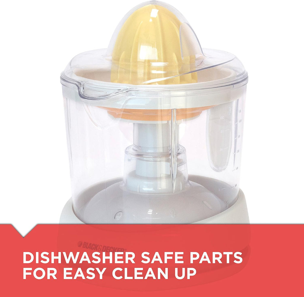 BLACK+DECKER 32oz Electric Citrus Juicer,CJ625,Pressure Activated,Adjustable Pulp Control,Dishwasher-Safe,(Pack of 4)