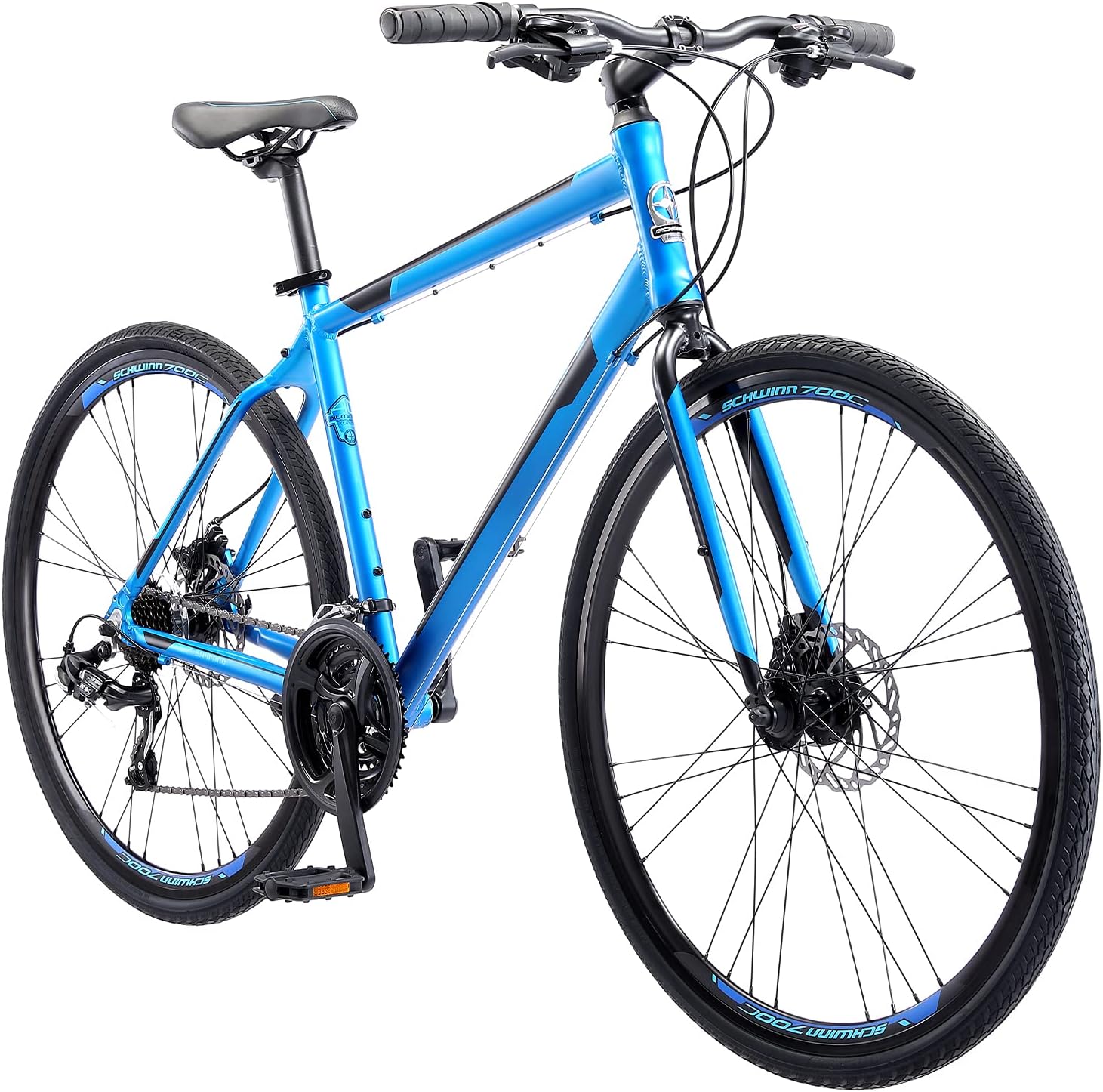 Schwinn Volare 1300 Road Bike, 700c Mens and Womens Bike, 14-Speed Drop Bar Road Bicycle, Aluminum Frame, Sport Tires, Fitness Seat, Alloy Caliper Brakes, Adult Bicycle