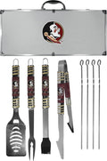 NCAA Siskiyou Sports Fan Shop Florida State Seminoles Steel Tailgater BBQ Set w/Case 8 piece Gray