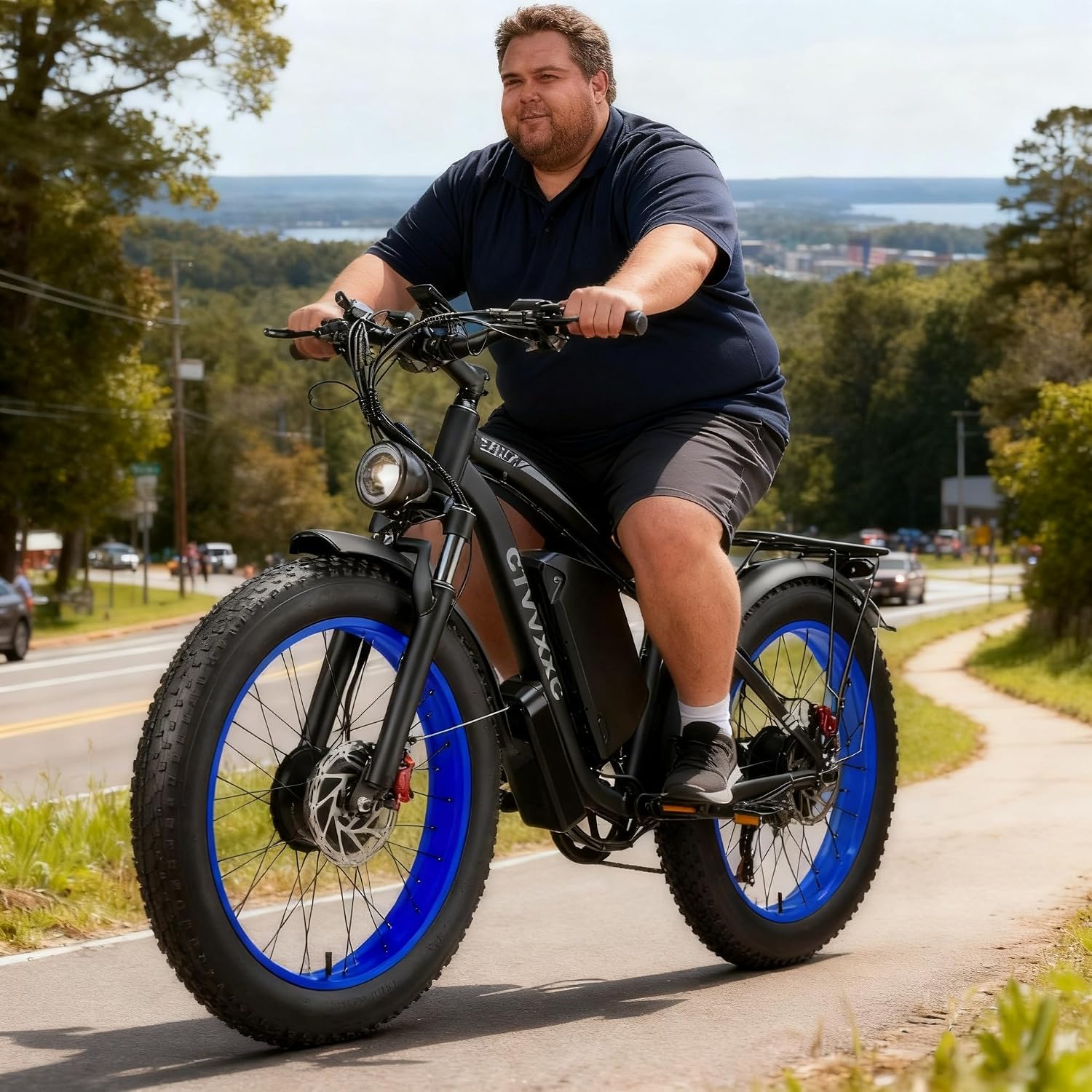 6000W Peak Dual Motor Ebike for Adults - 52V 34Ah Fast Electric Bike for Men Women 45 MPH,Up to 100 Miles,24' Fat Tire Lockable Suspension Electric Bicycle for Snow Off-Road Commuter Mountain E-Bike