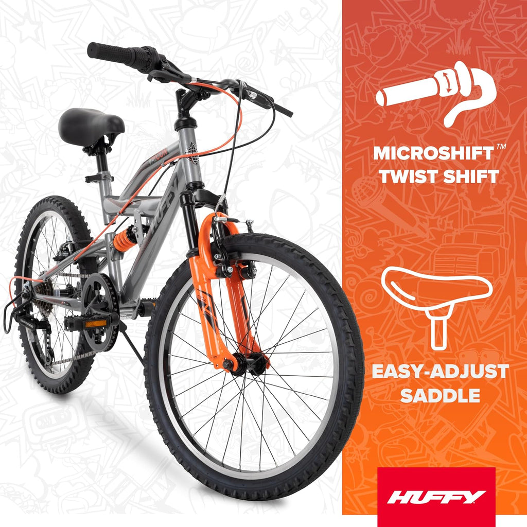 Huffy Boys and Girls 20' Bikes, Ideal for Ages 5+, Rugged and Durable Design, Easy to Assemble, Multiple Designs and Color Options Available, Beginner Level Rider